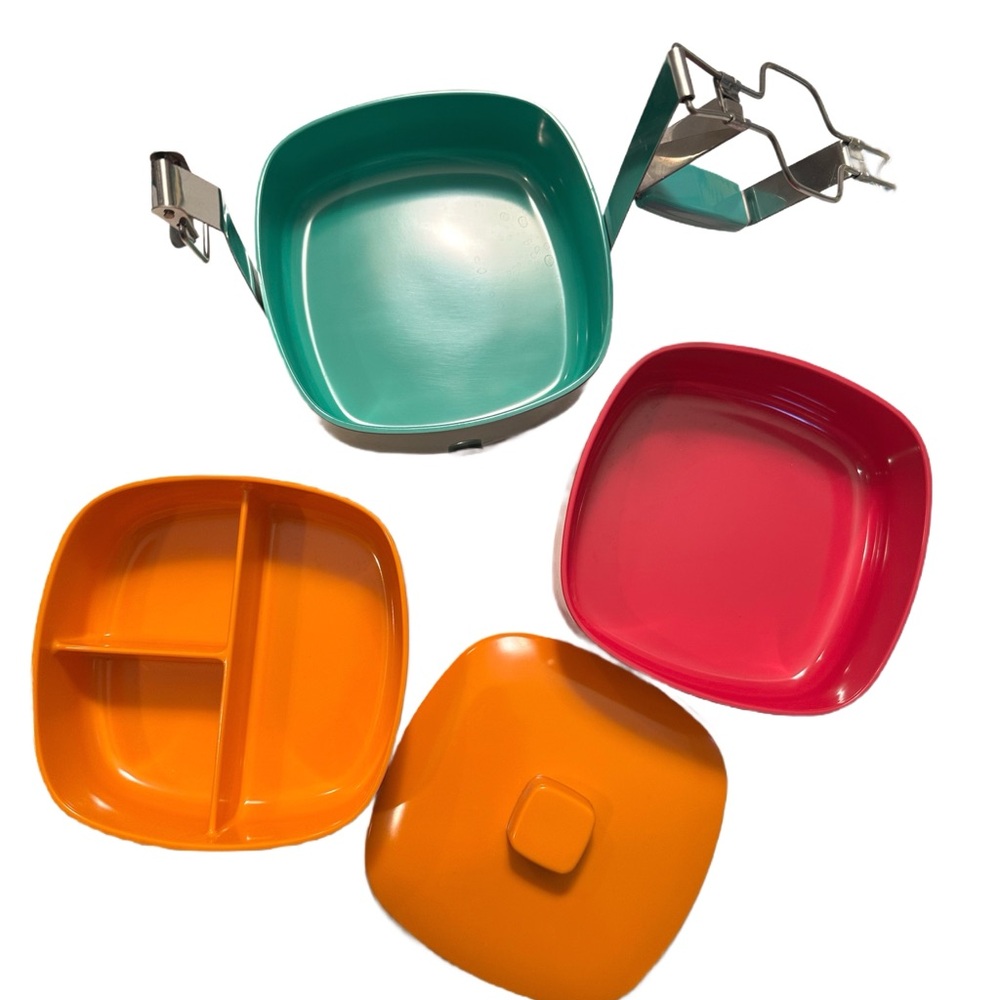 🍉 SALE/RARE! Stackable Melamine Picnic Organizer 🧺✨ - Picture 8 of 8